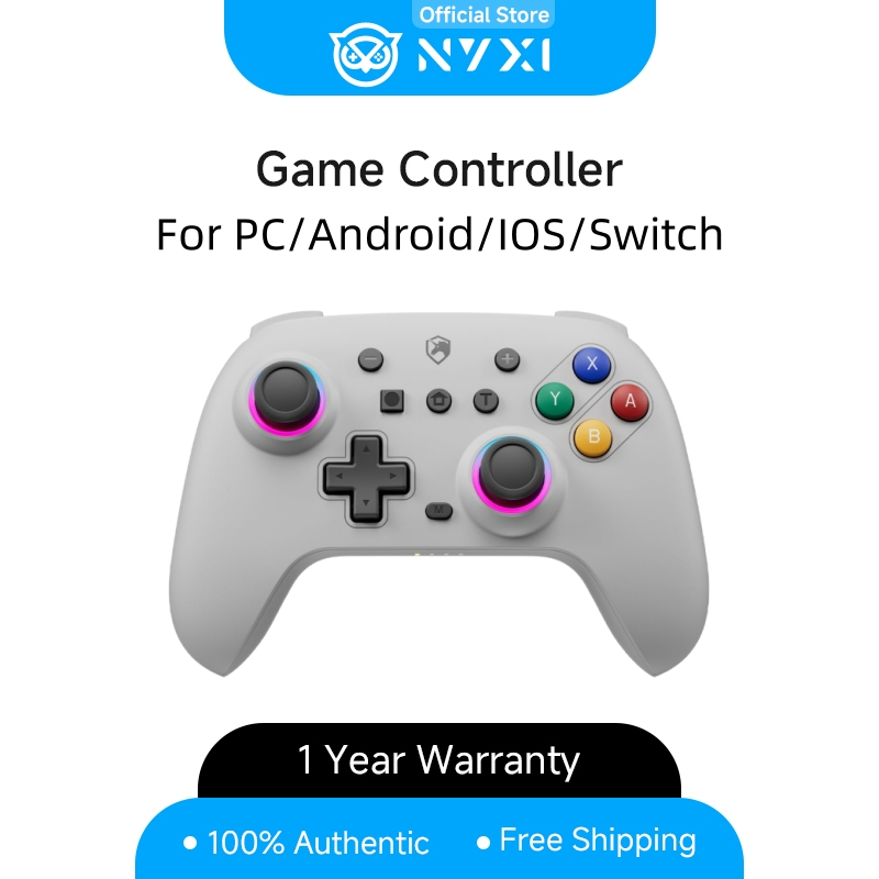 [ECHTPower] Wireless Pro Controller จอยเกมส์ PC | NintendoSwitch | เอฟเฟกต์ฮอลล์ | แสง RGB | การสั่นสะเทือน | มาโครและเทอร์โบ