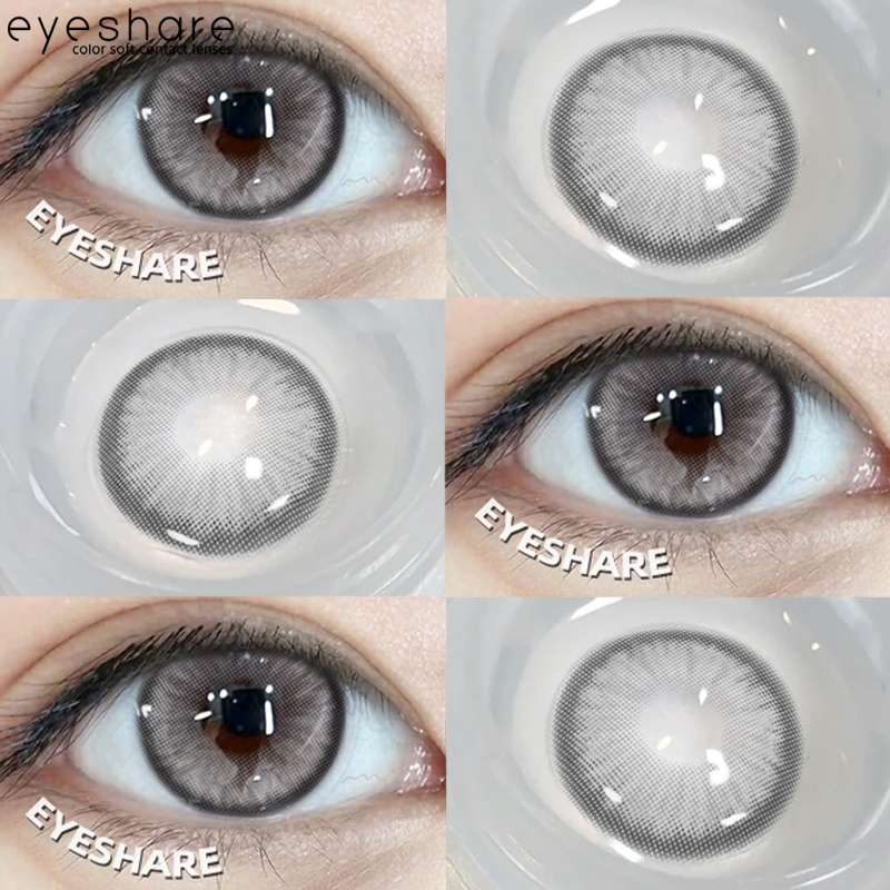 {เกรด -1.00~-6.00} แว่นตาสายตาสั้น DIAMOND Series สีเทา/น้ำเงิน/น้ำตาล/เขียว คอนแทคเลนส์ Big eyes 14