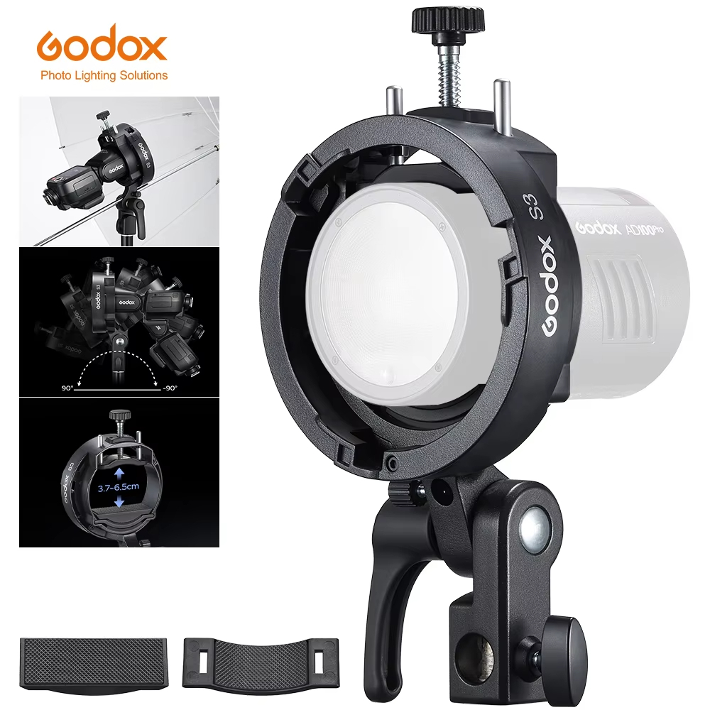 Godox S3 Speedlite Bracket สําหรับ Godox AD200Pro AD200Pro II AD400Pro AD400Pro II AD600Pro