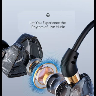 SPRISE ใหม่ KT หูฟังแบบมีสายเพชรพร้อมไมโครโฟน Deep Bass Earfon แบบไดนามิกคาราโอเกะสเตอริโอชุดหูฟังชนิดใส่ในหู 3.5 มม.