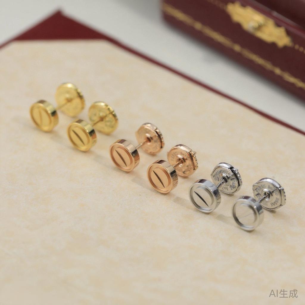 ต่างหูสกรูแบบใหม่ เข็มเงิน 925 สุดเก๋