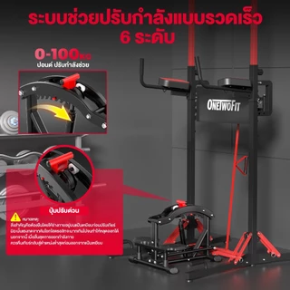 OneTwoFit Pull Up Bar Station บาร์ดึงข้อ 300 กก. ที่มั่นคงสำหรับเครื่องออกกำลังกายที่บ้าน อุปกรณ์ฝึกความแข็งแรง