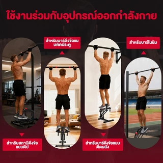OneTwoFit Pull Up Bar Station บาร์ดึงข้อ 300 กก. ที่มั่นคงสำหรับเครื่องออกกำลังกายที่บ้าน อุปกรณ์ฝึกความแข็งแรง