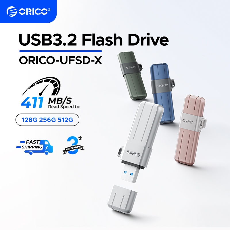 Orico แฟลชไดร์ฟ OTG USB/Type c Flashdrive 128GB 256GB 512GB Thumbdrive USB3.2  (UFSD-X)