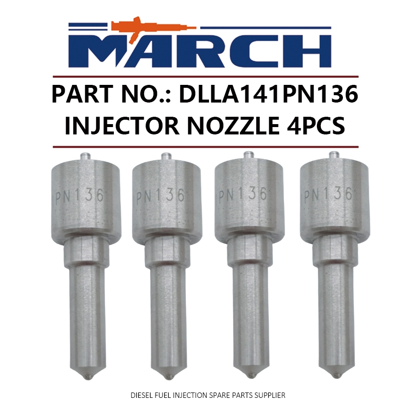 ปลายหัวฉีดหัวฉีดหัวฉีดดีเซล 4 ชิ้น DLLA141PN136 สําหรับ MAZDA Titan TF TM 105118-5481 105118-5561