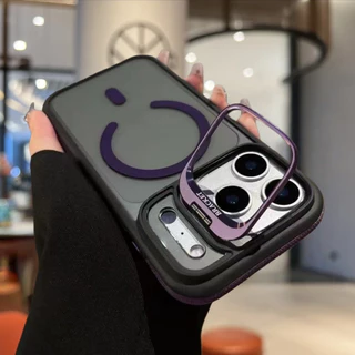 【Non-slip frame+Translucent black back panel/Acrylic hard case/Acrylic hard case/Orange】เคส compatible for iPhone 11 12 13 14 15 16 17 pro max case