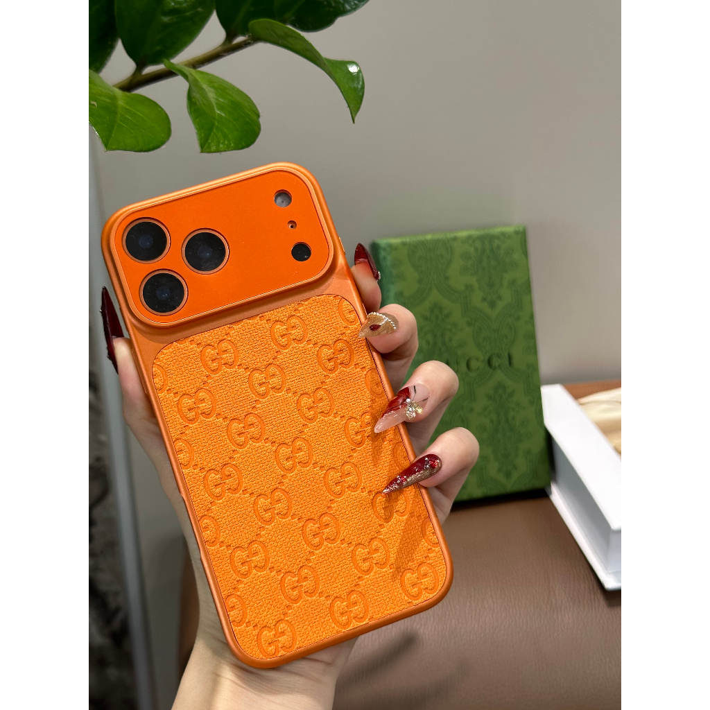 เทรนด์เคสโทรศัพท์สีส้มสําหรับ iphone 17 Pro Max 16 15 Pro Max 14 Pro Max 14 13 Pro Max i13 13pro 13 