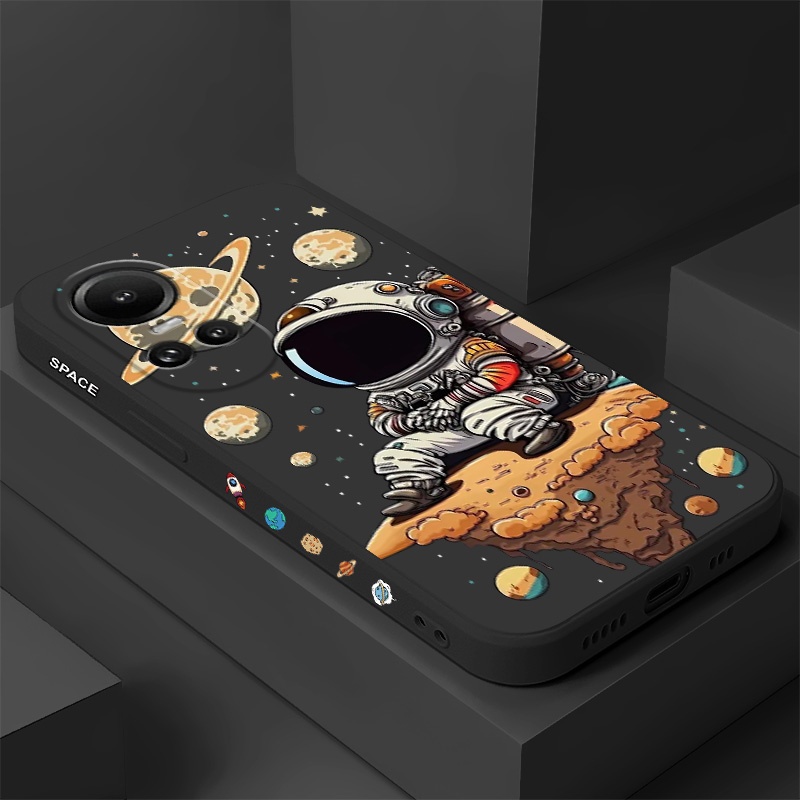 เคสโทรศัพท์สําหรับOPPO Reno 10Pro 10 8Z 8 Pro 8T T Z 7Z 6 5 Pro Plus 5G 4GคิดนักบินอวกาศCreative Des