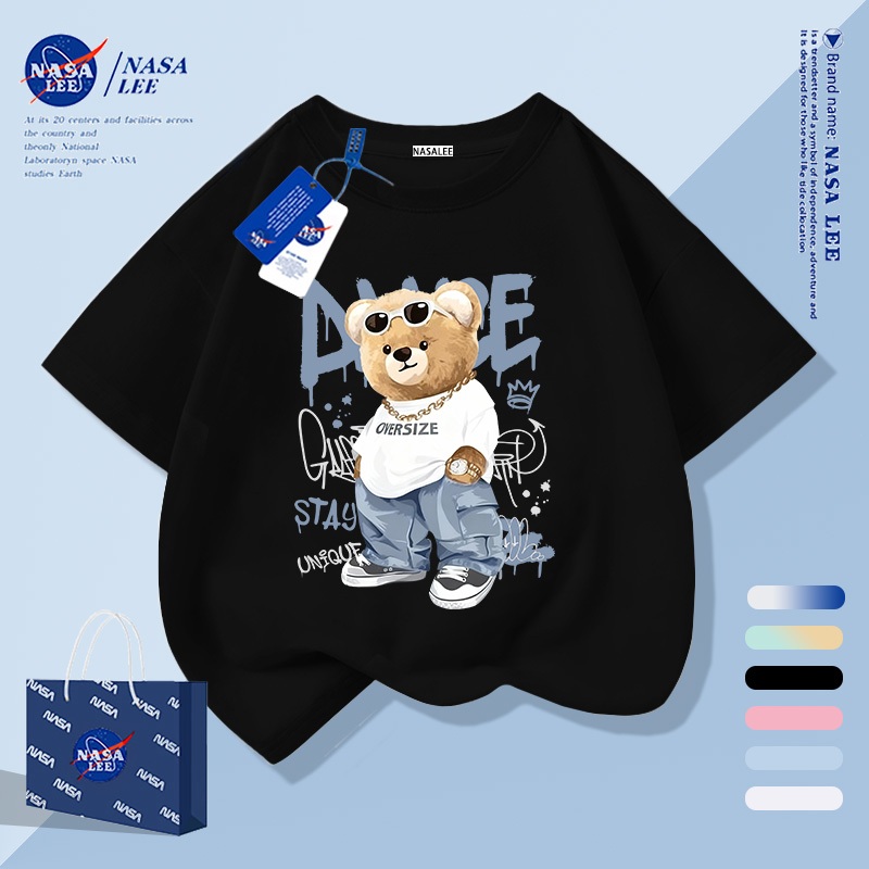 [จัดส่งรวดเร็ว] เสื้อยืดผ้าฝ้ายแท้สำหรับชายและหญิง ดีไซน์ระบายอากาศได้ดี