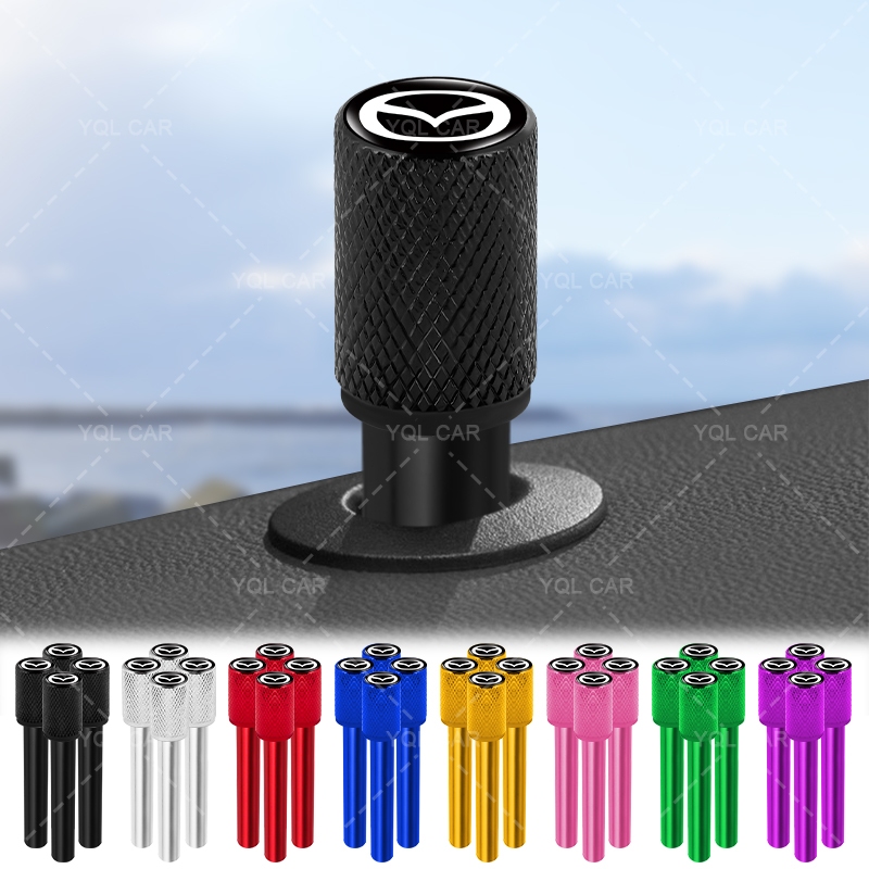 1/4pcs อลูมิเนียมรถลูกบิดประตูรถภายในประตูล็อค Pins สําหรับ Mazda 2 3 5 6 2017 CX-4 CX-5 CX-7 CX-9 C