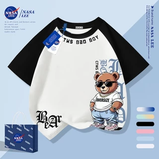 [จัดส่งในวันเดียวกัน] นาซ่า เสื้อยืดผ้าฝ้ายแท้ สำหรับทั้งชายและหญิง ระบายอากาศได้ดี และดูดซับเหงื่อ