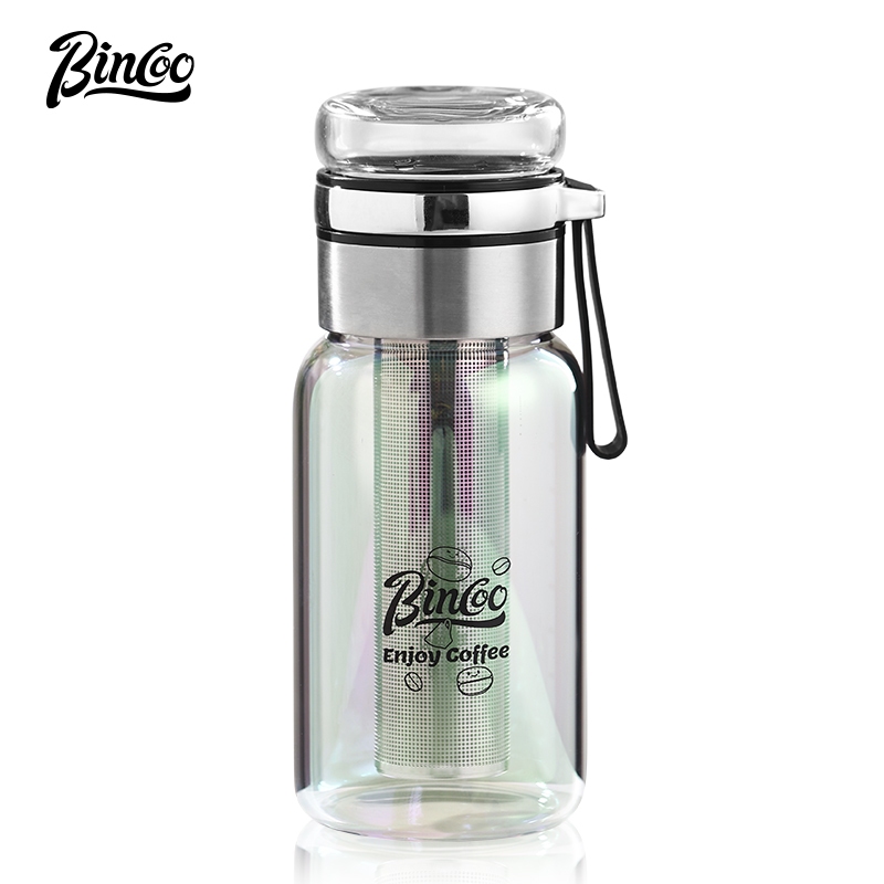 BINCOO Cold Brew Cup แก้วทนความร้อนกาแฟ Cold Brew หม้อแก้วเดินทางความจุขนาดใหญ่สําหรับสํานักงานในครัวเรือนและกลางแจ้ง 500ML/750ML/800NL