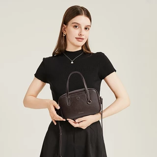 BOSTANTEN Mini Speedy Bag กระเป๋าสะพายไหล่ผู้หญิง กระเป๋า Tote ขนาดเล็ก จุของได้พอดี กระเป๋าถือแฟชั่น สไตล์เกาหลี เรียบหรู ใช้งานได้ทุกวัน