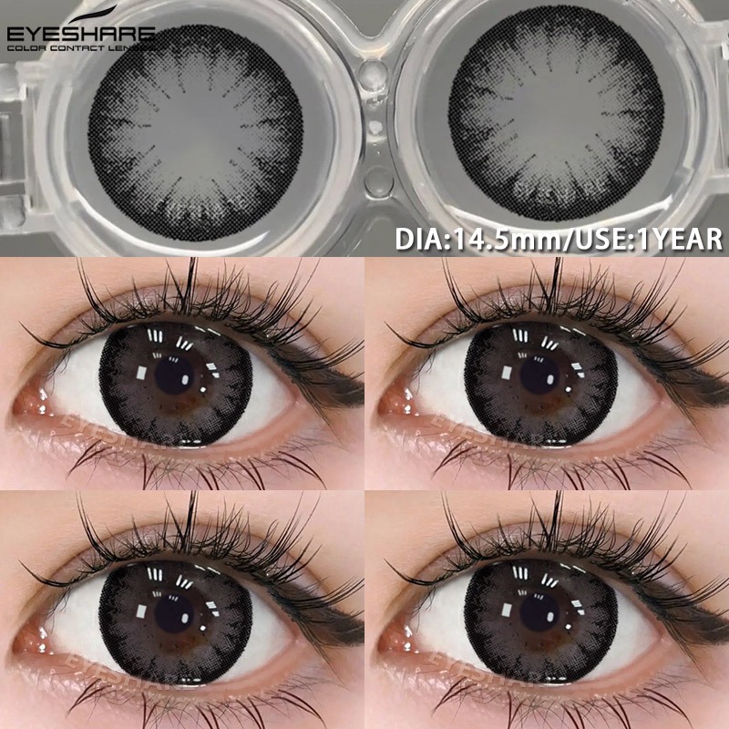 (COD) BEAUTYEYE 2PCS\pair คอนแทคเลนส์ Coo สีดํา คอนแทคเลนส์สี Big Eyes คอนแทคเลนส์ 14.5 มม.