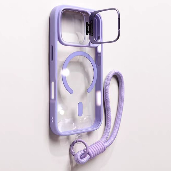 เคสแข็งอะคริลิคใสพร้อมเชือกเส้นเล็กสําหรับ iPhone 11 12 PRO MAX 13 PRO MAX 14 PRO MAX 15 PRO MAX 16 PRO MAX 17 PRO MAX กรณี
