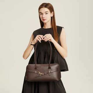 BOSTANTEN Chloe Bag กระเป๋าถือสะพายไหล่สำหรับผู้หญิง หนังพรีเมียม ดีไซน์หรูหรา ความจุขนาดกลาง ใช้งานได้ทุกโอกาส