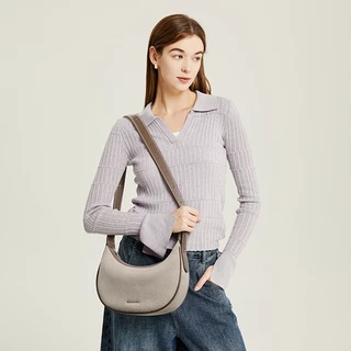 BOSTANTEN Suede Moon Bag กระเป๋าถือผู้หญิง กระเป๋าแฟชั่นสุดประณีต อเนกประสงค์