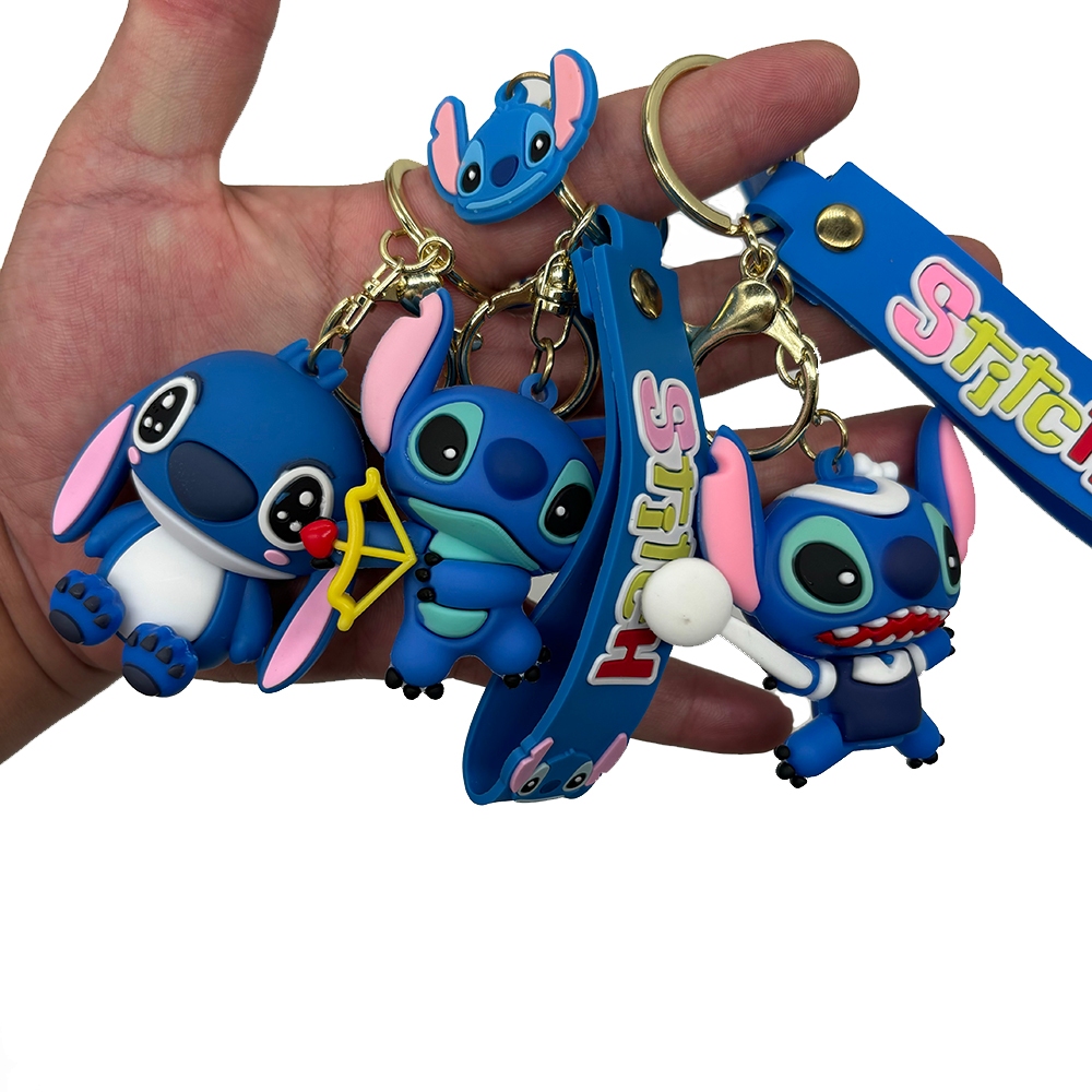 พวงกุญแจการ์ตูนสําหรับเด็กหญิงชาย 3ง เย็บร้อย พวงกุญแจคู่สําหรับคีย์กระเป๋าเป้สะพายหลังกระเป๋าโทรศัพท์พวงกุญแจของขวั