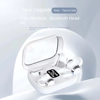 ใหม่ Q10 คลิปหู ENC Noise Cancelling คู่สไตล์ Dual Ear หูฟังบลูทูธสองในหนึ่งเดียว