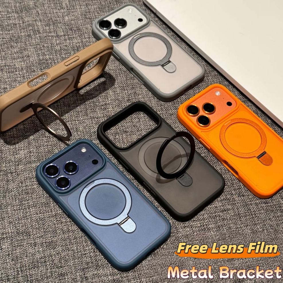 【Matte Acrylic Hard case/Orange】เคส compatible for iphone 11 12 13 14 15 16 17 pro max case