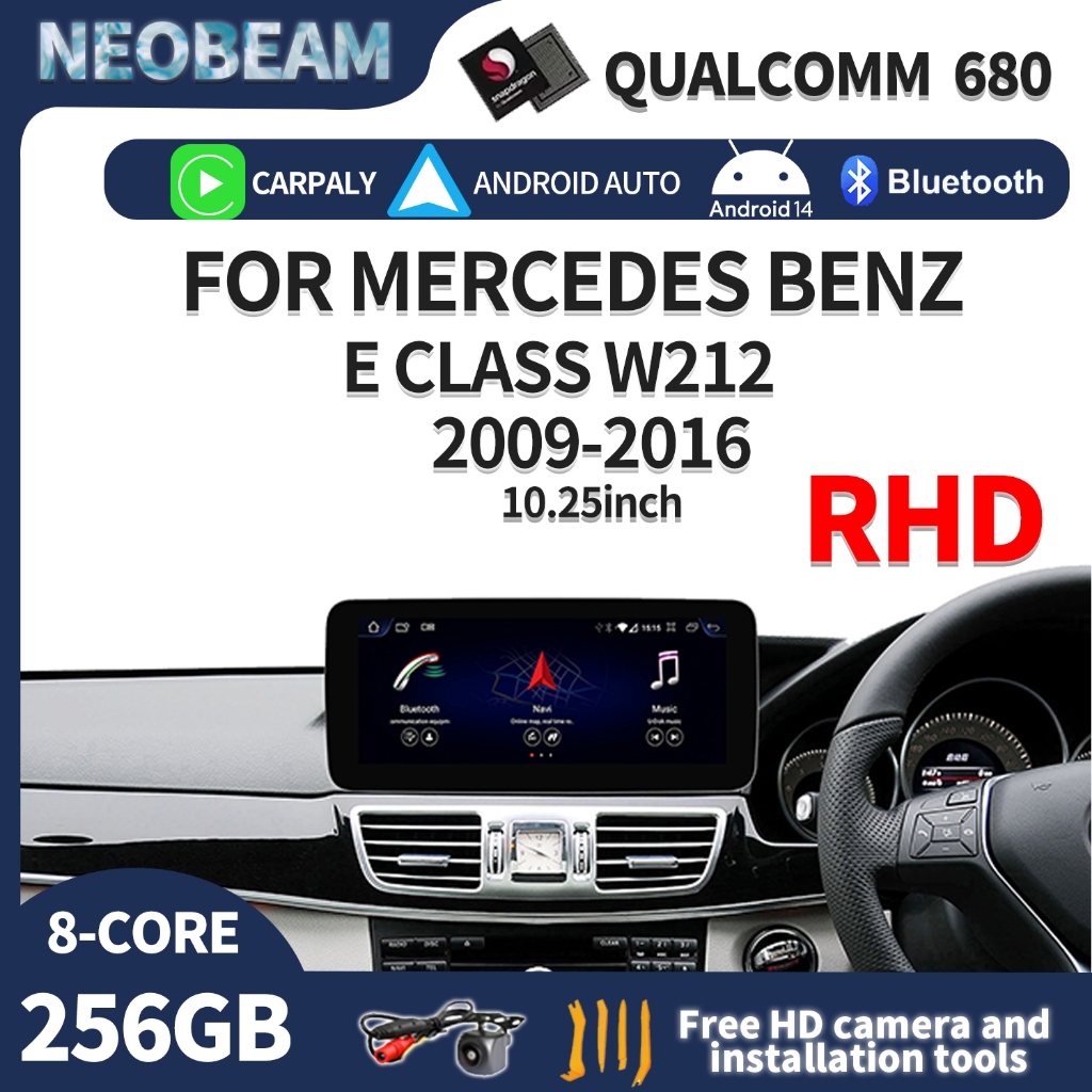 NEOBEAM Android14 บลูทูธ CARPLAY เครื่องเสียงรถยนต์กล้อง 8+256 หน่วยความจํา GPS รถวิทยุมัลติมีเดีย 1