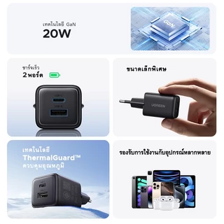 【Nexode】UGREEN 20W/30W GaN Charger USB-C/USB-A 2/3 พอร์ต Charger Nexode GaN Fast Charger USB-C Power Adapter สําหรับ iPhone 17 Pro Max 16 Pro Max/15/14/13