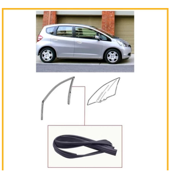 HONDA JAZZ FIT GE 2009 2010 2011 2012 2013 กระจกประตู RUN CHANNEL RUBBER