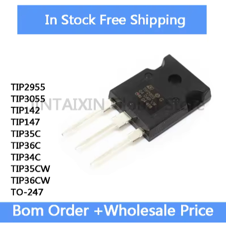 5 ชิ้น TIP2955 TIP3055 TIP142 TIP147 TIP35C TIP36C TIP34C TIP35CW TIP36CW TO-247 IC ในสต็อกขายส่ง