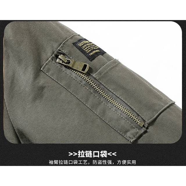 [50-100kg คุณภาพสูง] แจ็คเก็ตผู้ชายสำหรับฤดูใบไม้ร่วงและฤดูหนาว ทำจากผ้ากำมะหยี่หนา สวมใส่สบาย ไซส์ใหญ่พิเศษ ออกแบบให้กันลมและหนาว เหมาะสำหรับกีฬา - รูปที่ 6