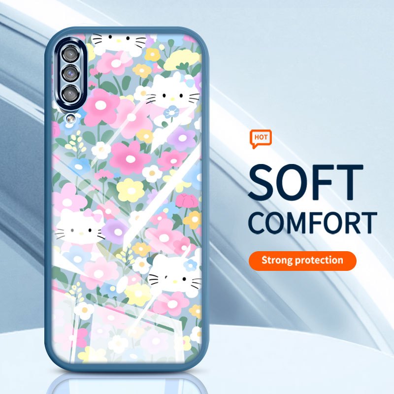 SAMSUNG YBDปลอกใสสําหรับSamsung Galaxy A50 A50S A30S A307 A03S A02S M02S A025 A307 อินเทรนด์น่ารักดอ