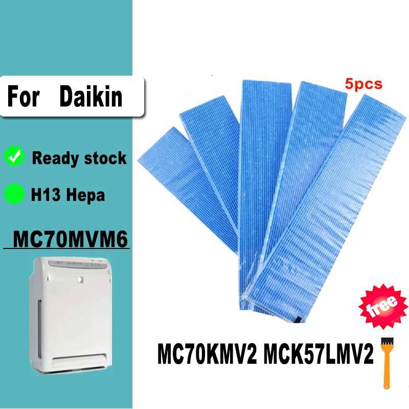 5PCS เหมาะสําหรับเครื่องฟอกอากาศ Daikin MC70MVM6 MC70KMV2 MCK57LMV2 ตัวกรองจีบอุปกรณ์เสริม KAC017A4 