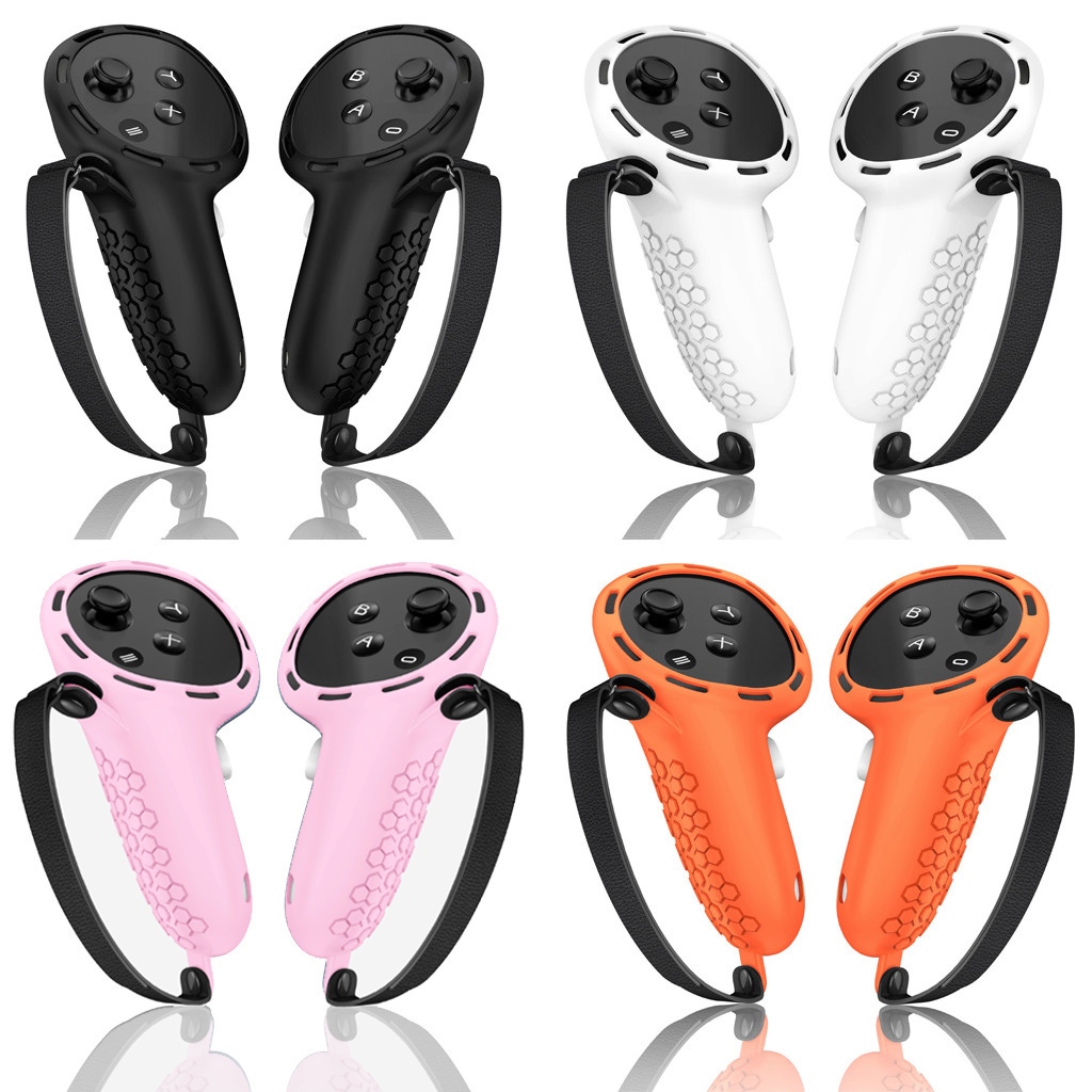 Controllers Protector พร้อมสายคล้องมือสําหรับ Meta Quest 3S & Quest 3 Grips case, อัพเกรด Controller