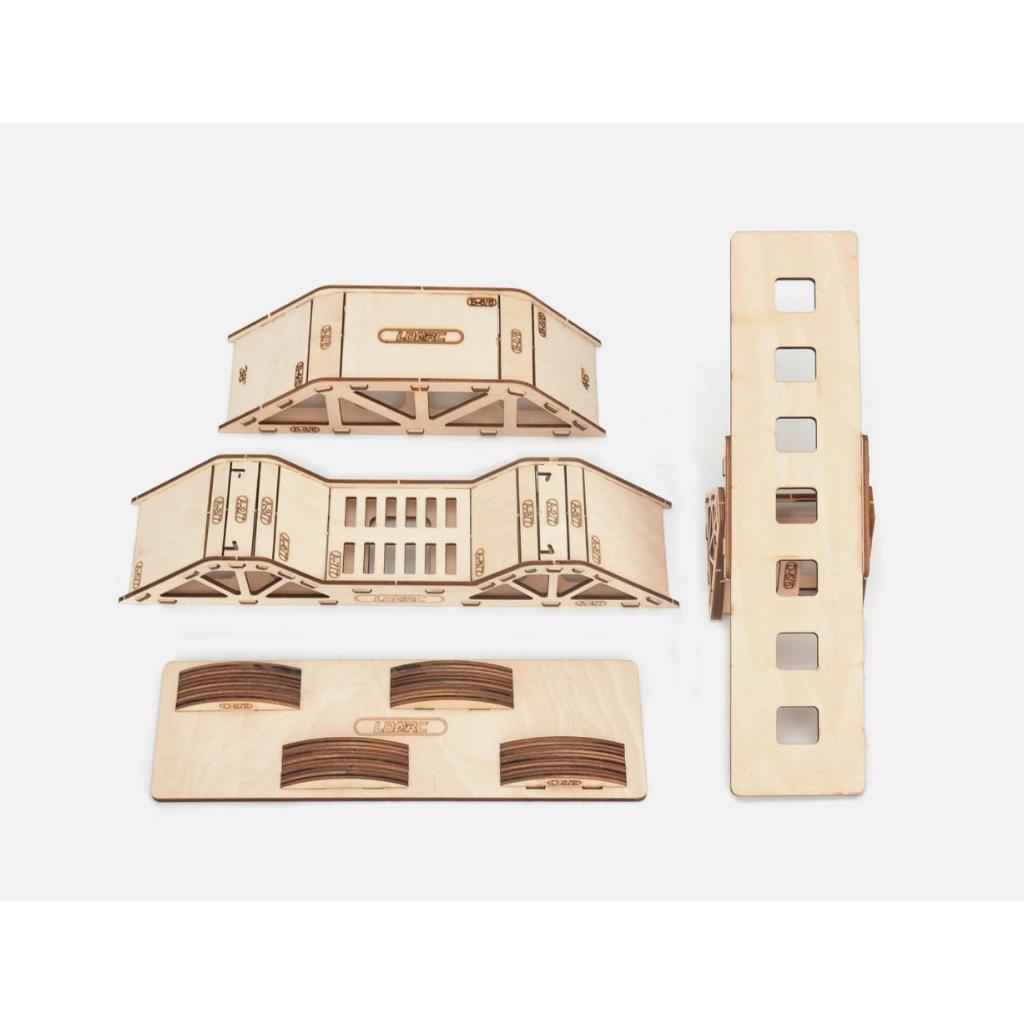 LDARC RC Car Track เดสก์ท็อปปีนเขาจําลองอุปสรรคสําหรับ 1/43 1/58 1/64 Scale