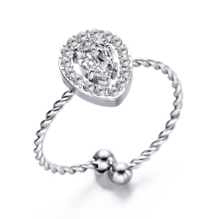 แฟชั่นแหวนเกาหลีหยดน้ํามันปรับแหวนสําหรับผู้หญิงของขวัญเครื่องประดับ