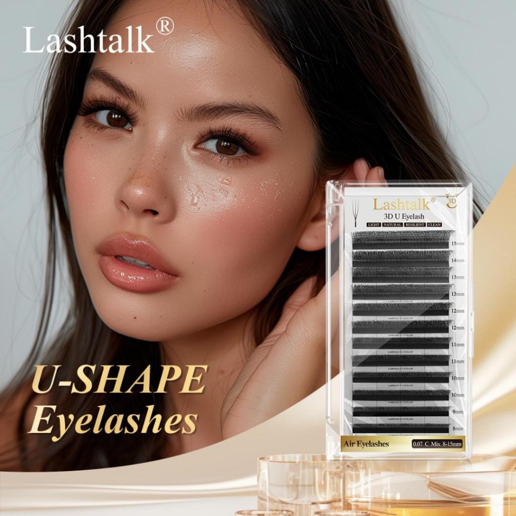 Lashtalk U รูปร่าง 3D 4D 5D U Eyelash Extensions CD Curl Mix8-15mm Bloom Premade แฟน Volume Lashes A