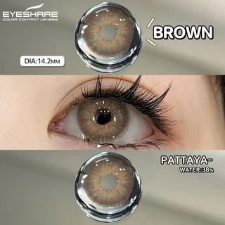 {สายตา -1.00~-6.00} Eyeshare PATTAYA ดำ/น้ำตาล/เทา/น้ำเงิน คอนแทคเลนส์สายตาสั้น ขายดีคอนแทคเลนส์ 2pcs คอนแทคเลนส์สี