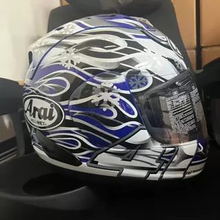 หมวกกันน็อค ARAI RX7X RR5 สีดํา หมวกกันน็อค Haga สีน้ําเงิน ขี่มอเตอร์ไซค์ หมวกกันน็อคป้องกันการตก