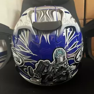 หมวกกันน็อค ARAI RX7X RR5 สีดํา หมวกกันน็อค Haga สีน้ําเงิน ขี่มอเตอร์ไซค์ หมวกกันน็อคป้องกันการตก