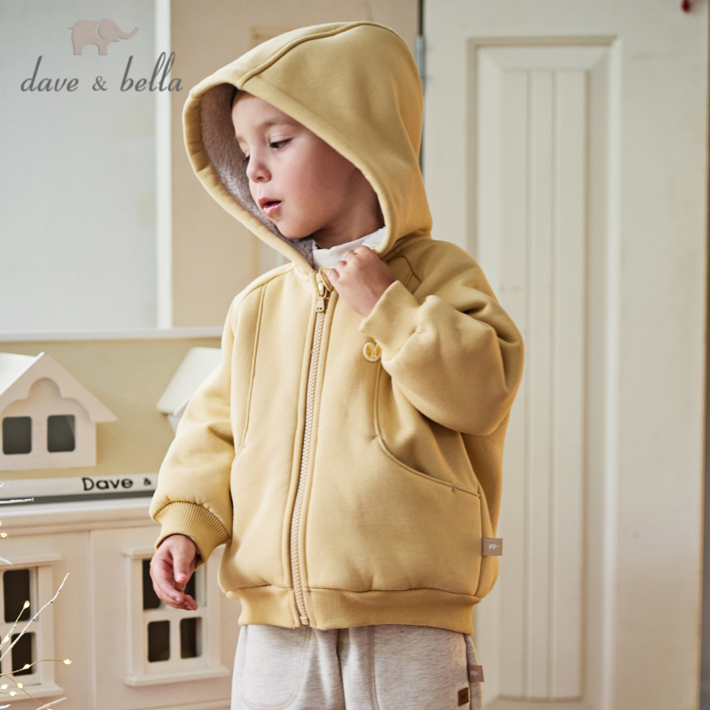 Dave Bella 9M-9Y แจ็คเก็ตฤดูหนาวสำหรับเด็กแบบฮู้ดี้ มีชั้นผ้าฟลีซด้านใน หนา DB4243073
