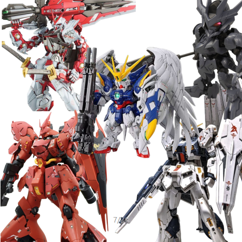 Mecha ชุดประกอบ HG1/144 ของเล่นเด็กเหมาะสําหรับของขวัญวันเกิดเด็ก Barbatos MG-6601 สีแดง Heresy MG-RG-Niu  MG-RG Sazabi MGSD-Flying Wing Zero ประเภท
