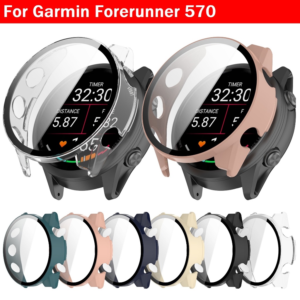 ฝาครอบป้องกันสําหรับผู้เบิกทาง Garmin 570 กรณี 42 มม.47 มม.PC Hard กระจกนิรภัย Garmin 570 กรณีป้องกั