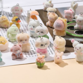 St. Kunkka ฟลอกซิงค์ จี้การ์ตูนลูกสุนัขและหมี สำหรับพวงกุญแจ…