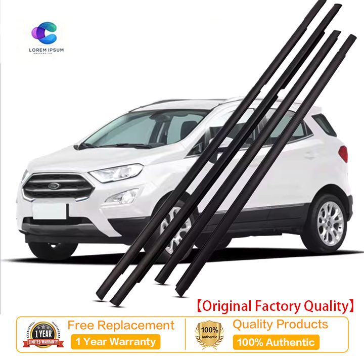 Ford 13-17 Ecosport กระจกหน้าต่างประตูแถบด้านนอกแถบยางด้านนอกซีลเดิม (4 ชิ้น)