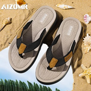 AIZOMR รองเท้าแตะผู้ชาย สไตล์ลําลอง กันลื่น ทนต่อการสึกหรอ ดีไซน์ดั้งเดิม เหมาะกับชายหาด และกิจกรรมกลางแจ้ง รุ่น A2167