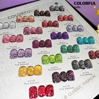 【พร้อมส่ง】💅 Colorful Girl สีเจลแฟลช 20 สี✨ สีทาเล็บเจลเนื้อใส วิ้งละเอียด แวววาวหรูหรา สีแน่น ติดทนนาน ทาแล้วสวยทุกมุมมอง 💖แถมชาร์ทสี 🎨