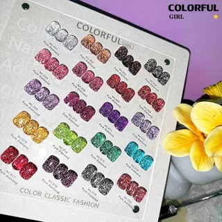 【พร้อมส่ง】💅 Colorful Girl สีเจลแฟลช 20 สี✨ สีทาเล็บเจลเนื้อใส วิ้งละเอียด แวววาวหรูหรา สีแน่น ติดทนนาน ทาแล้วสวยทุกมุมมอง 💖แถมชาร์ทสี 🎨