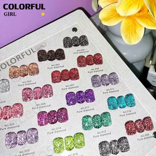 【พร้อมส่ง】💅 Colorful Girl สีเจลแฟลช 20 สี✨ สีทาเล็บเจลเนื้อใส วิ้งละเอียด แวววาวหรูหรา สีแน่น ติดทนนาน ทาแล้วสวยทุกมุมมอง 💖แถมชาร์ทสี 🎨