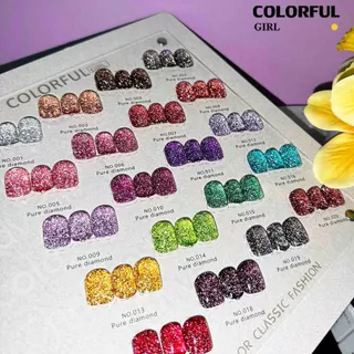 【พร้อมส่ง】💅 Colorful Girl สีเจลแฟลช 20 สี✨ สีทาเล็บเจลเนื้อใส วิ้งละเอียด แวววาวหรูหรา สีแน่น ติดทนนาน ทาแล้วสวยทุกมุมมอง 💖แถมชาร์ทสี 🎨