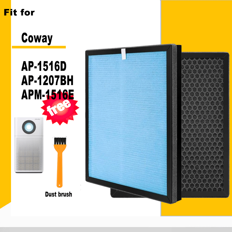 สําหรับเครื่องฟอกอากาศ Coway Storm AP-1516D AP1516D AP-1207BH APM-1516E เปลี่ยน HEPA และถ่านกัมมันต์