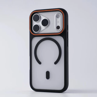 【Large window/Matte acrylic hard case/Gray】เคส compatible for iPhone 11 12 13 14 15 16 17 pro max case